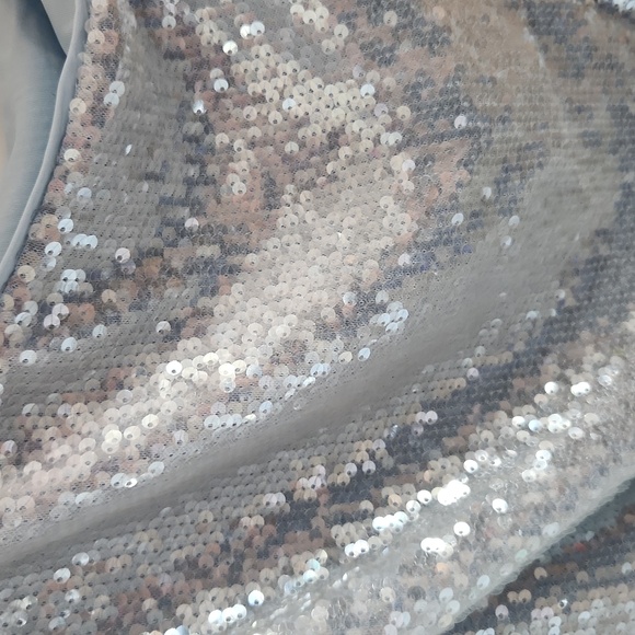 Wild Fable Light Blue Sequin One Shoulder Dress, Size Large - Picture 3 of 5